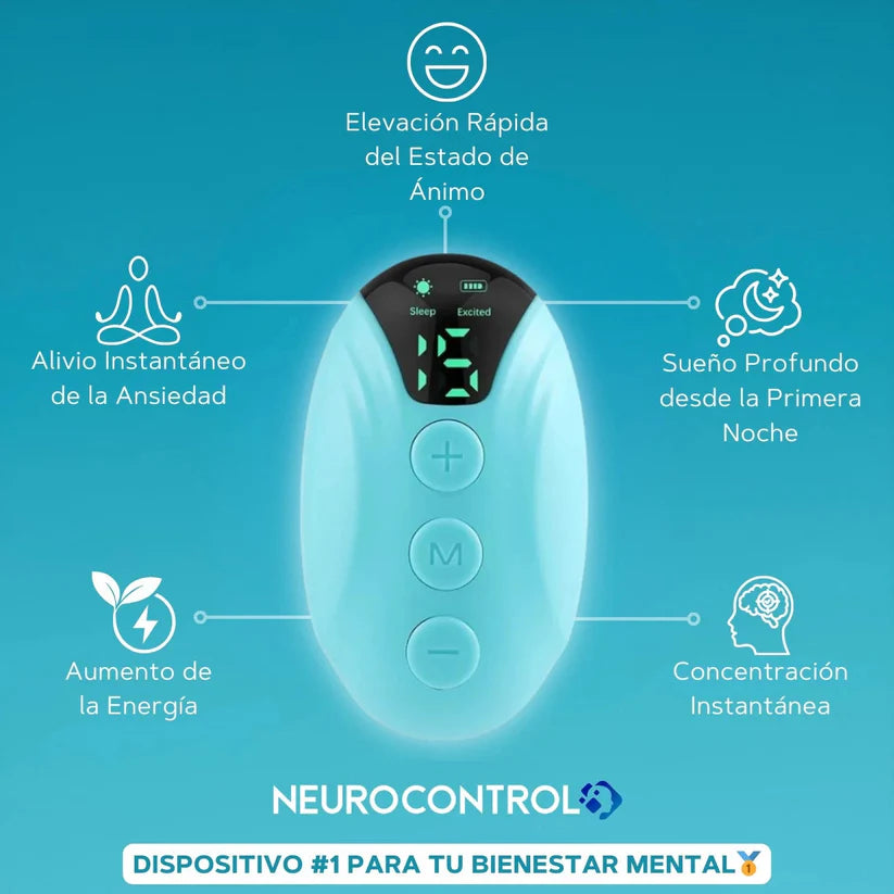 NeuroControl™ - Dispositivo para aliviar la ansiedad, estrés e insomnio